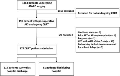 Development and Validation of a Prognostic Model to Predict the Risk of In-hospital Death in Patients With Acute Kidney Injury Undergoing Continuous Renal Replacement Therapy After Acute Type a Aortic Dissection